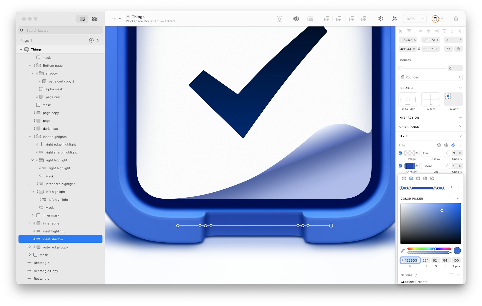 Gavin Nelson designs an icon using Sketch’s Layer list.