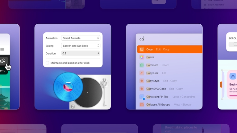 An animation showing a carrousel of features shipped in 2024.