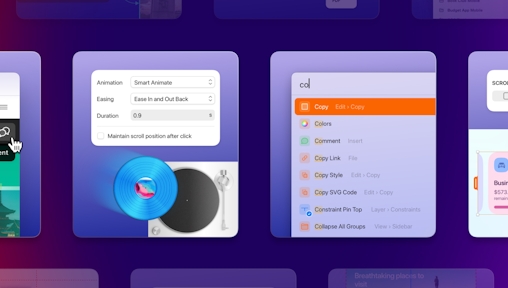 An animation showing a carrousel of features shipped in 2024.