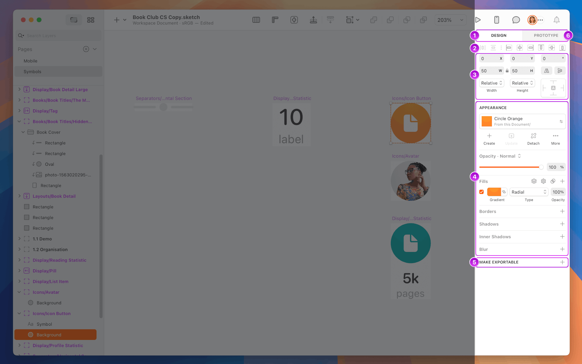 An annotated image showing the Inspector
