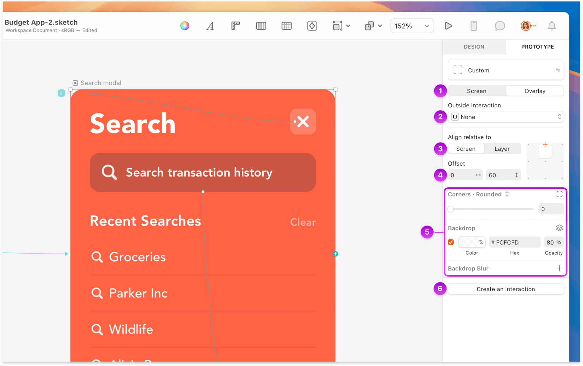 An annotated image showing Overlays settings for prototyping