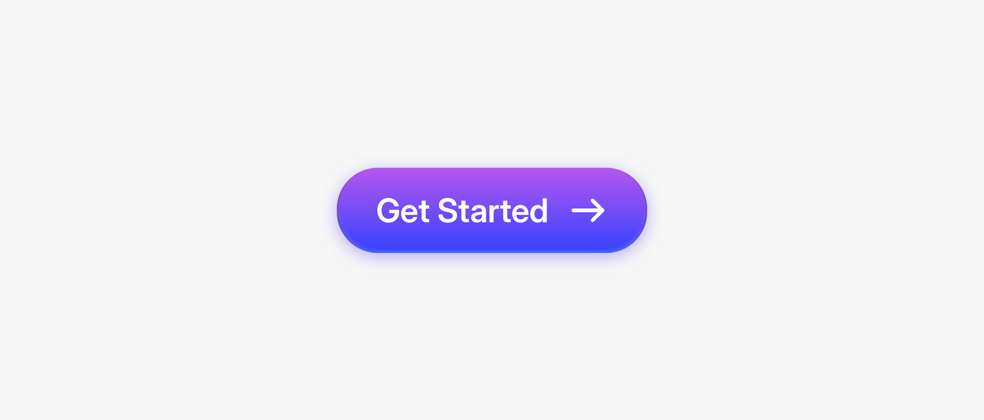 Gradient-styled Get Started button in Sketch with an arrow icon on the right, built using a horizontal stack layout